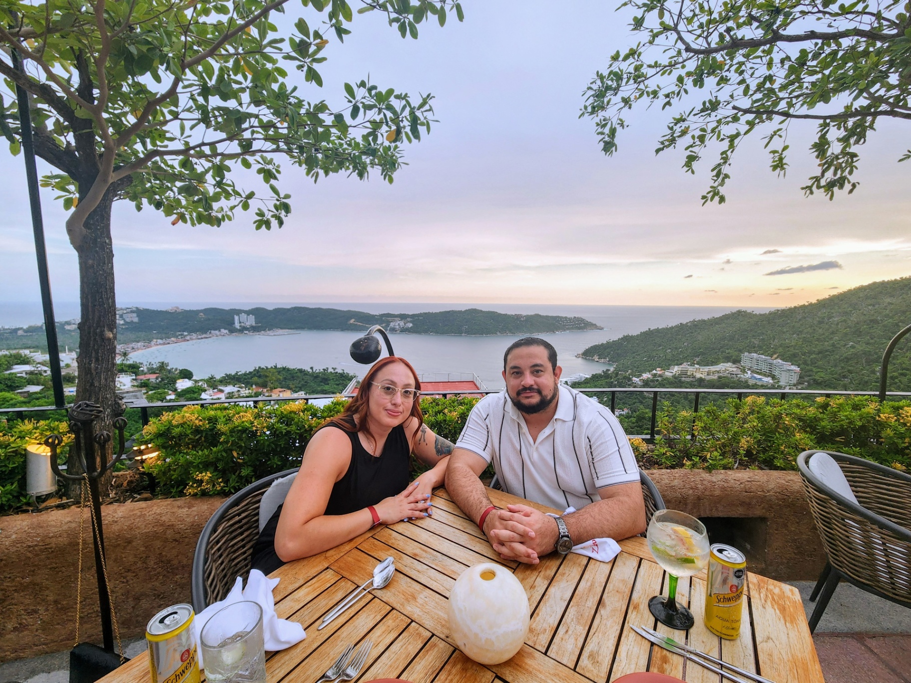Cruz and his wife enjoying a sunset overlook